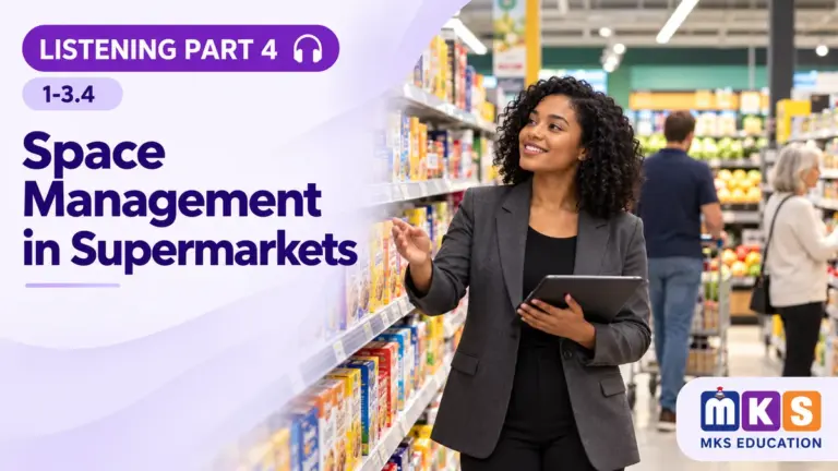 Listening 1-3.4 — Space Management in Supermarkets — MKS Education cover