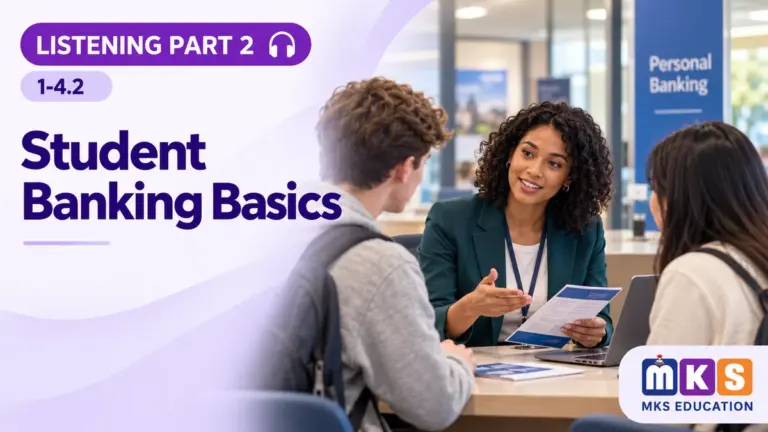 Listening 1-4.2 — Student Banking Basics — MKS Education cover