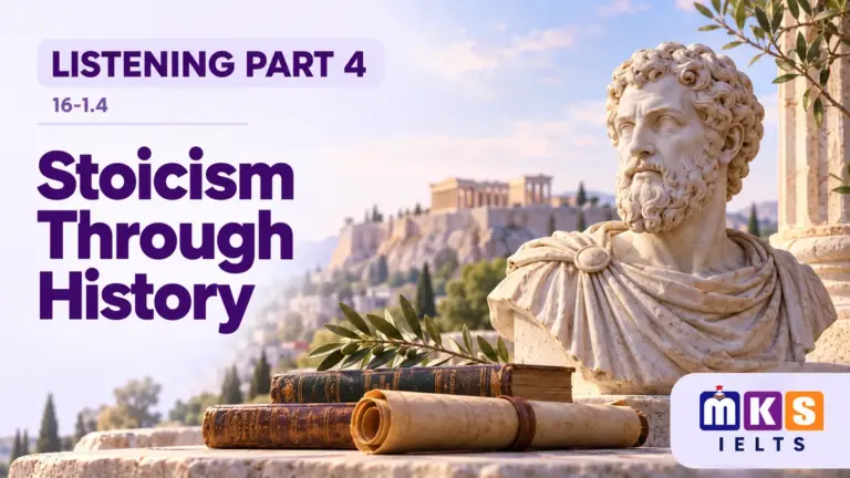 Stoicism Through History — IELTS listening, test 16-1.4.