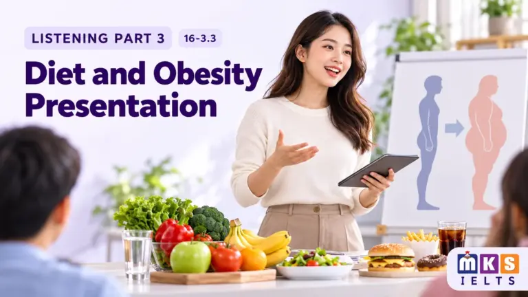 Diet and Obesity Presentation — IELTS listening, test 16-3.3.