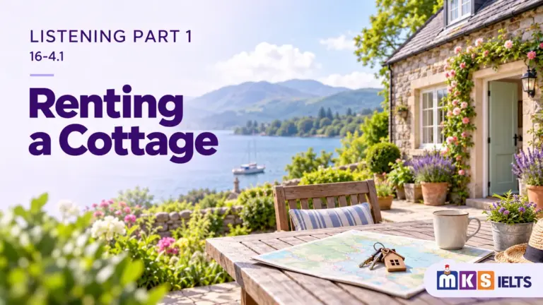 Renting a Cottage — IELTS listening, test 16-4.1.