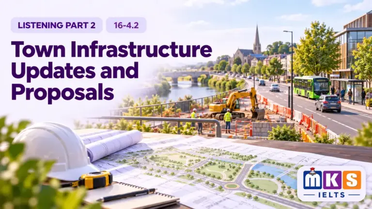 Town Infrastructure Updates and Proposals — IELTS listening, test 16-4.2.