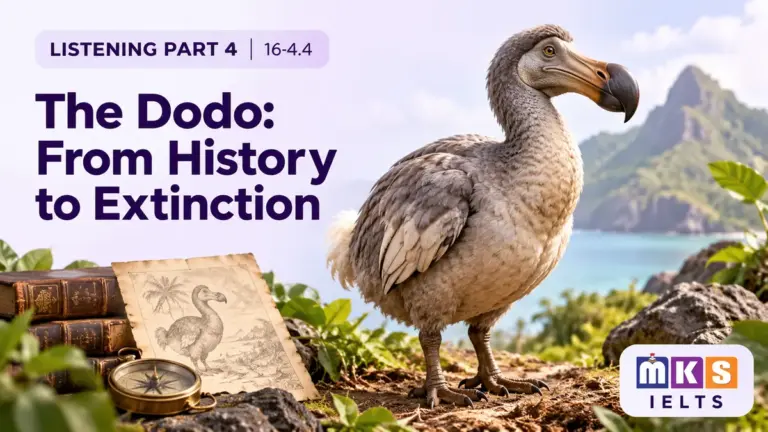 The Dodo: From History to Extinction — IELTS listening, test 16-4.4.