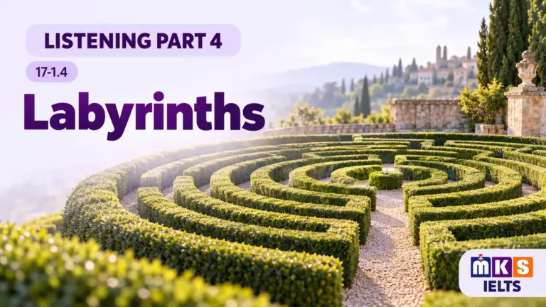 Labyrinths — IELTS listening, test 17-1.4.