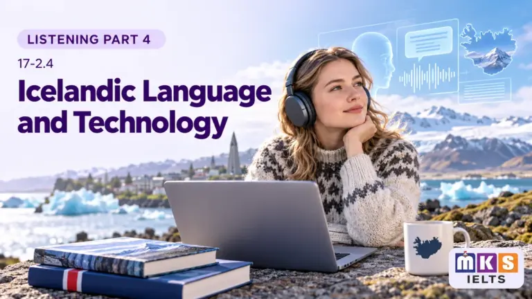 Icelandic Language and Technology — IELTS listening, test 17-2.4.