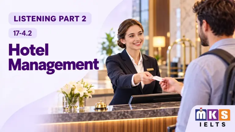 Hotel Management — IELTS listening, test 17-4.2.