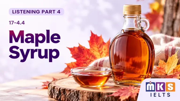 Maple Syrup — IELTS listening, test 17-4.4.