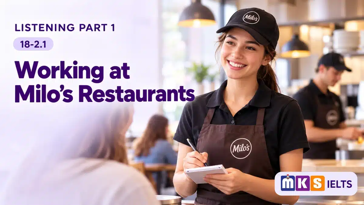 Listening 18-2.1 — Working at Milo’s Restaurants