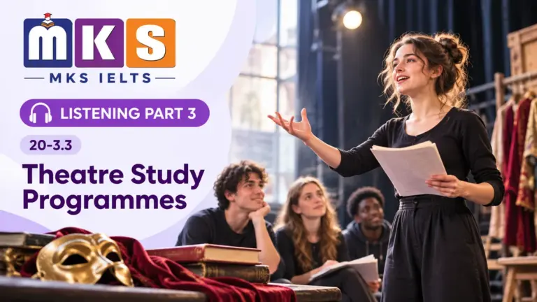 Theatre Study Programmes — IELTS listening, test 20-3.3.