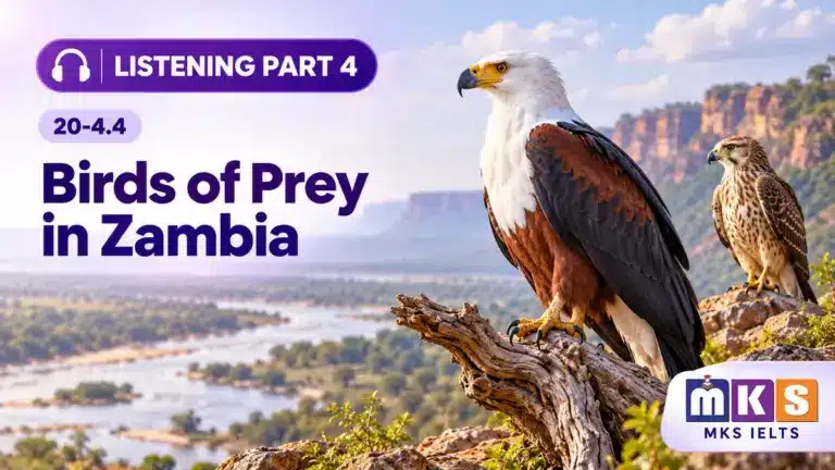 Birds of Prey in Zambia — IELTS listening, test 20-4.4.