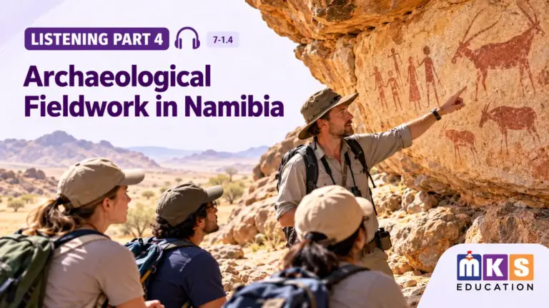 Archaeological Fieldwork in Namibia — IELTS listening, test 7-1.4.