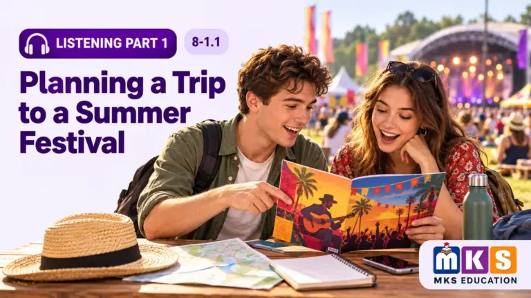 Planning a Trip to a Summer Festival — IELTS listening, test 8-1.1.