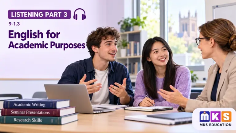 English for Academic Purposes — IELTS listening, test 9-1.3.