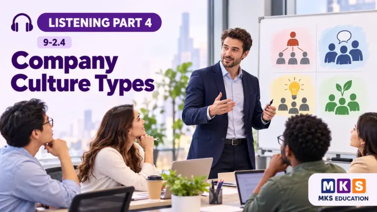 Company Culture Types — IELTS listening, test 9-2.4.