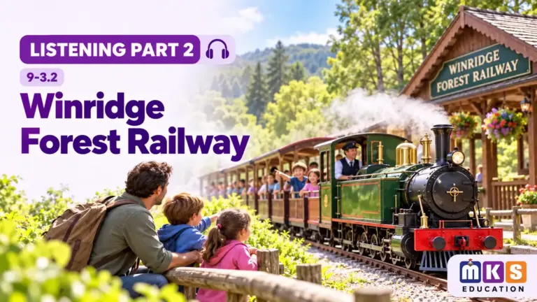 Winridge Forest Railway — IELTS listening, test 9-3.2.
