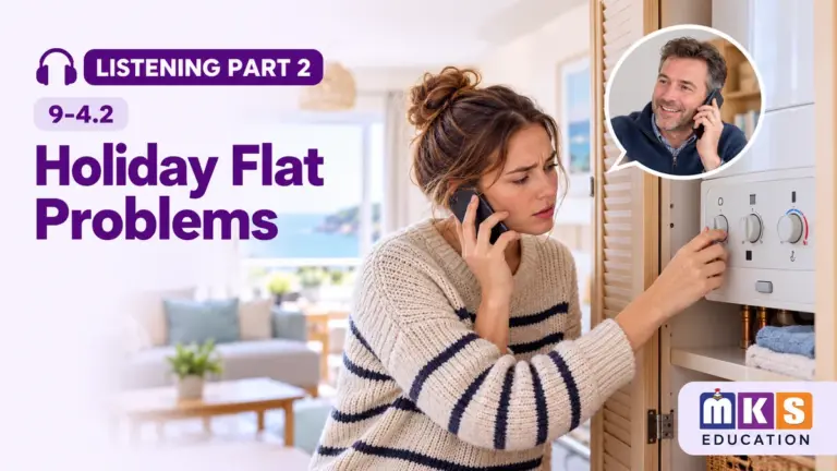 Holiday Flat Problems — IELTS listening, test 9-4.2.