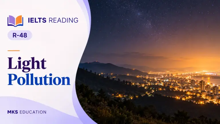 Light pollution — IELTS Reading practice
