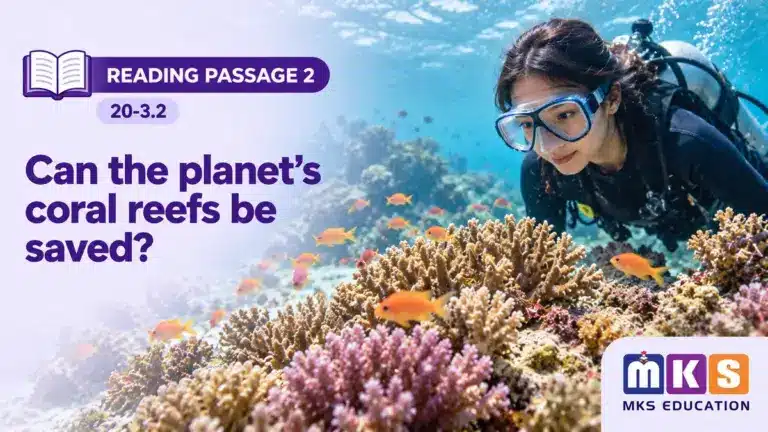 Reading 20-3.2 — Can the planet's coral reefs be saved? — MKS Education cover