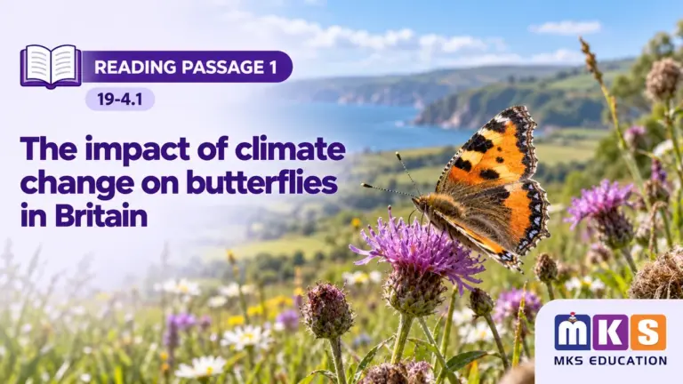 Reading 19-4.1 — The impact of climate change on butterflies in Britain — MKS Education cover
