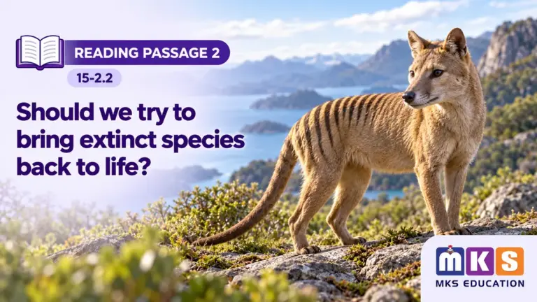 Reading 15-2.2 — Should we try to bring extinct species back to life? — MKS Education cover