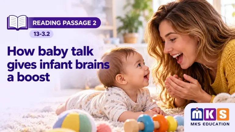 Reading 13-3.2 — How baby talk gives infant brains a boost — MKS Education cover