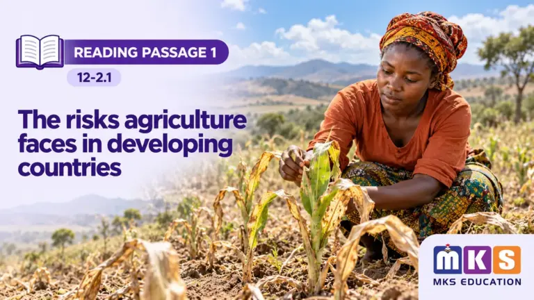 Reading 12-2.1 — The risks agriculture faces in developing countries — MKS Education cover