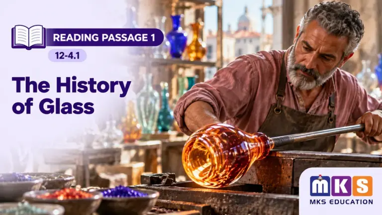 Reading 12-4.1 — The History of Glass — MKS Education cover