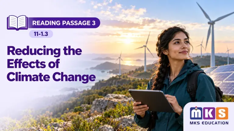 Reading 11-1.3 — Reducing the Effects of Climate Change — MKS Education cover
