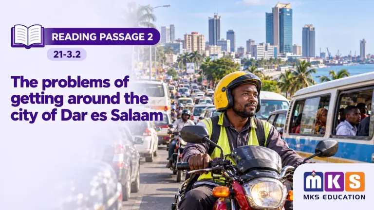 Reading 21-3.2 — The problems of getting around the city of Dar es Salaam — MKS Education cover