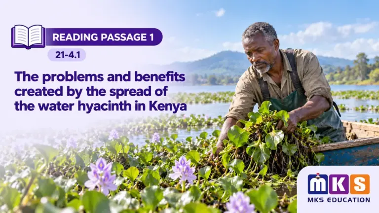 Reading 21-4.1 — The problems and benefits created by the spread of the water hyacinth in Kenya — MKS Education cover