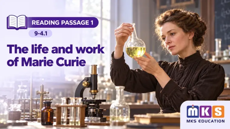 Reading 9-4.1 — The life and work of Marie Curie — MKS Education cover