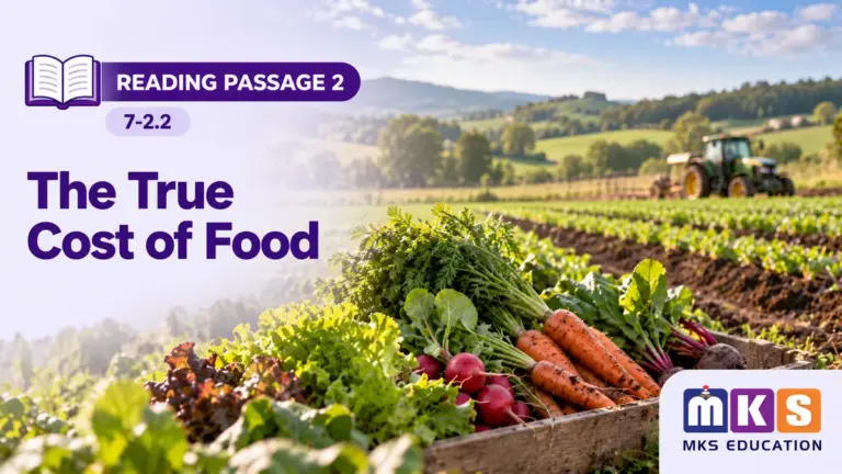 Reading 7-2.2 — The True Cost of Food — MKS Education cover