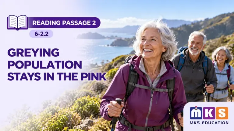 Reading 6-2.2 — GREYING POPULATION STAYS IN THE PINK — MKS Education cover