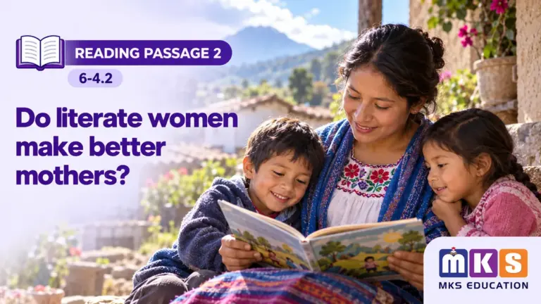 Reading 6-4.2 — Do literate women make better mothers? — MKS Education cover