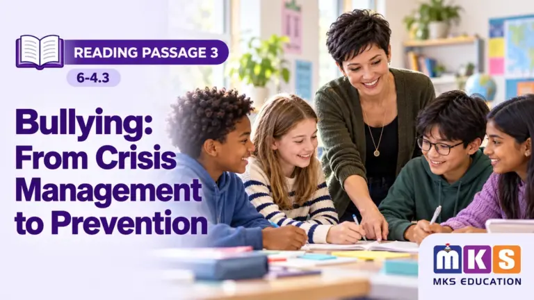 Reading 6-4.3 — Bullying: From Crisis Management to Prevention — MKS Education cover