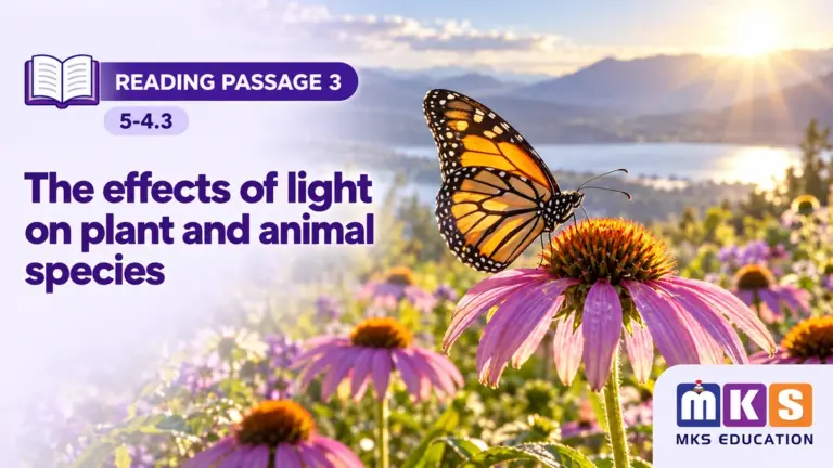 Reading 5-4.3 — The effects of light on plant and animal species — MKS Education cover