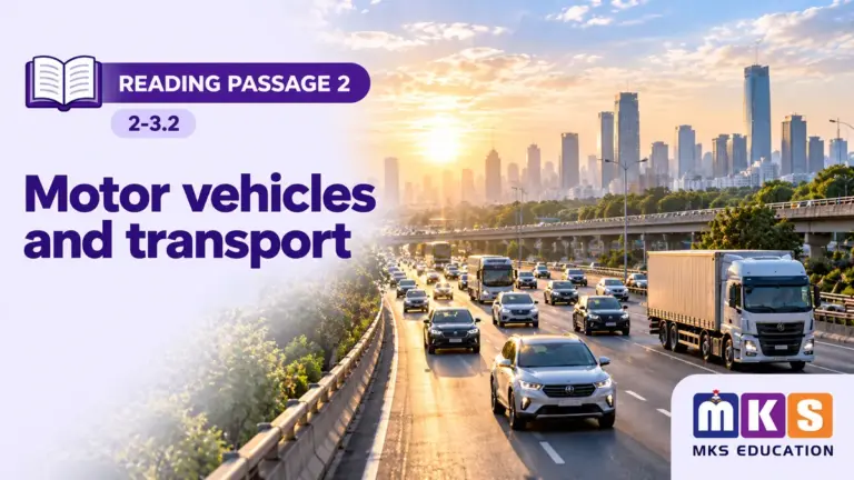 Reading 2-3.2 — Motor vehicles and transport — MKS Education cover