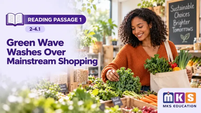 Reading 2-4.1 — Green Wave Washes Over Mainstream Shopping — MKS Education cover