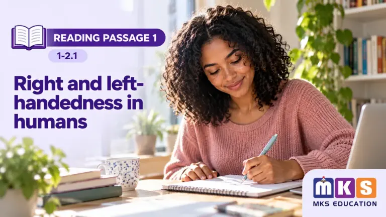 Reading 1-2.1 — Right and left-handedness in humans — MKS Education cover