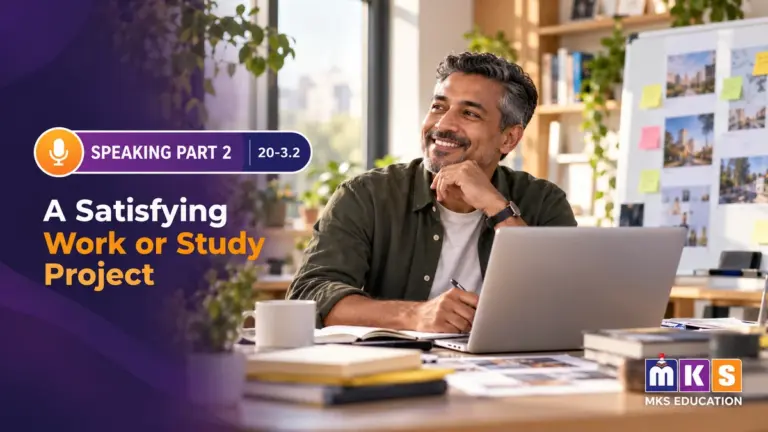 Speaking 20-3.2 — A Satisfying Work or Study Project — MKS Education cover