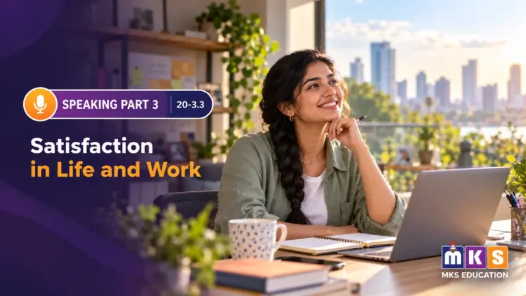 Speaking 20-3.3 — Satisfaction in Life and Work — MKS Education cover