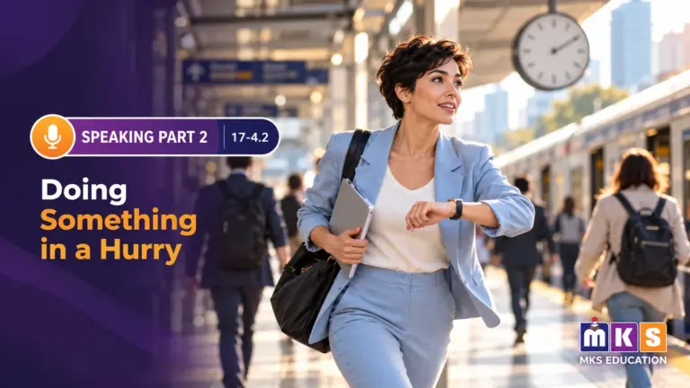 Speaking 17-4.2 — Doing Something in a Hurry — MKS Education cover