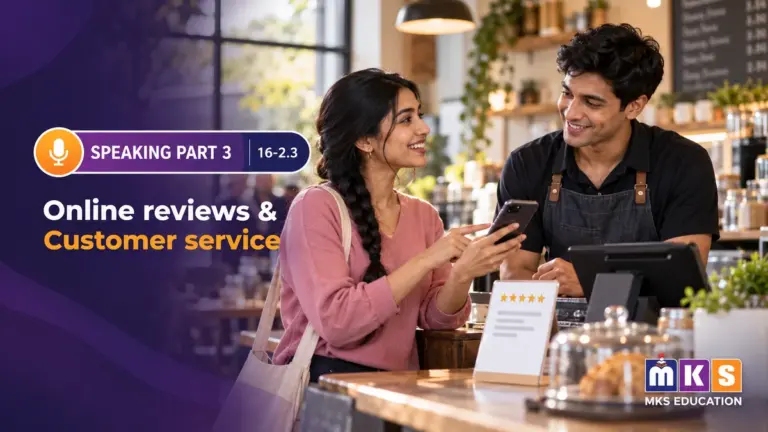 Speaking 16-2.3 — Online reviews & Customer service — MKS Education cover