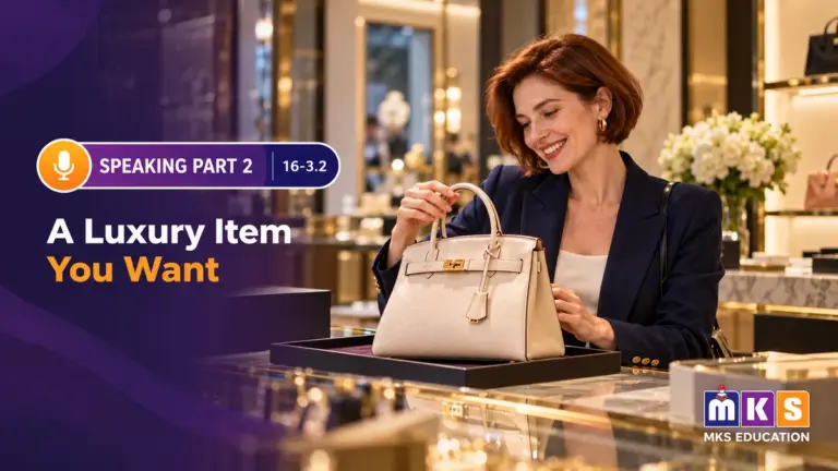 Speaking 16-3.2 — A Luxury Item You Want — MKS Education cover