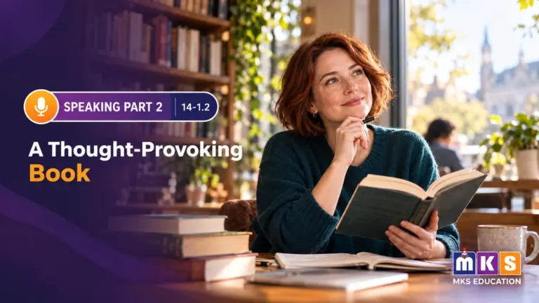 Speaking 14-1.2 — A Thought-Provoking Book — MKS Education cover