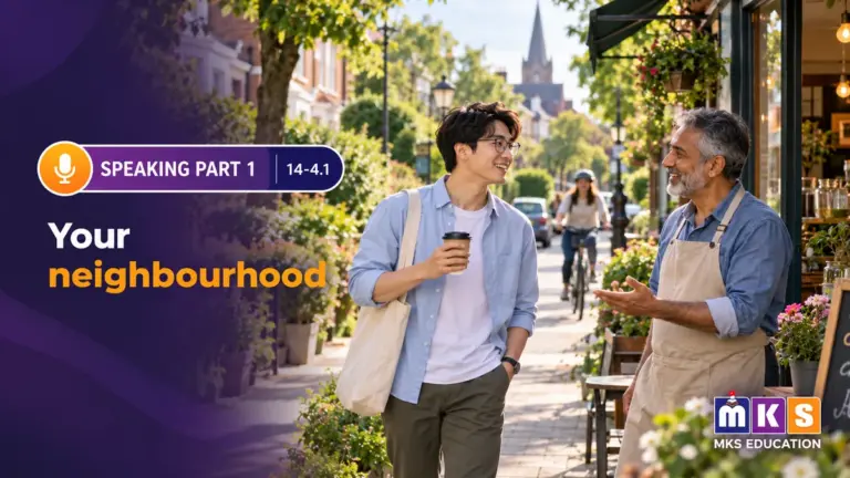 Speaking 14-4.1 — Your neighbourhood — MKS Education cover