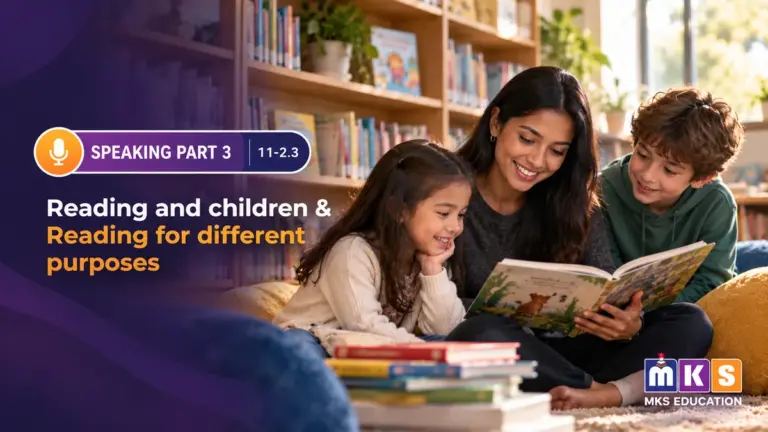 Speaking 11-2.3 — Reading and children & Reading for different purposes — MKS Education cover