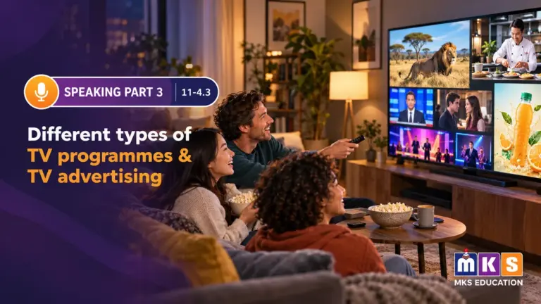 Speaking 11-4.3 — Different types of TV programmes & TV advertising — MKS Education cover