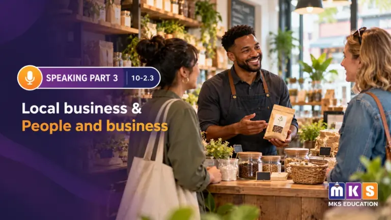 Speaking 10-2.3 — Local business & People and business — MKS Education cover