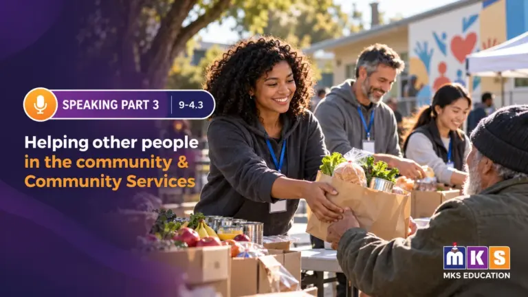 Speaking 9-4.3 — Helping other people in the community & Community Services — MKS Education cover